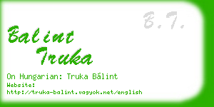 balint truka business card