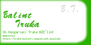 balint truka business card